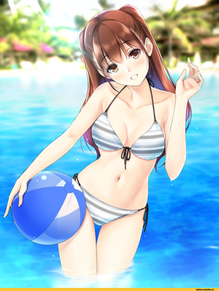 Anime girl in bikini
